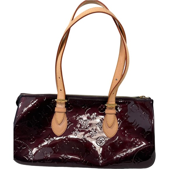 Louis Vuitton Amarante Vernis Patent Rosewood Shoulder Bag Satchel Burgundy - Picture 3 of 12